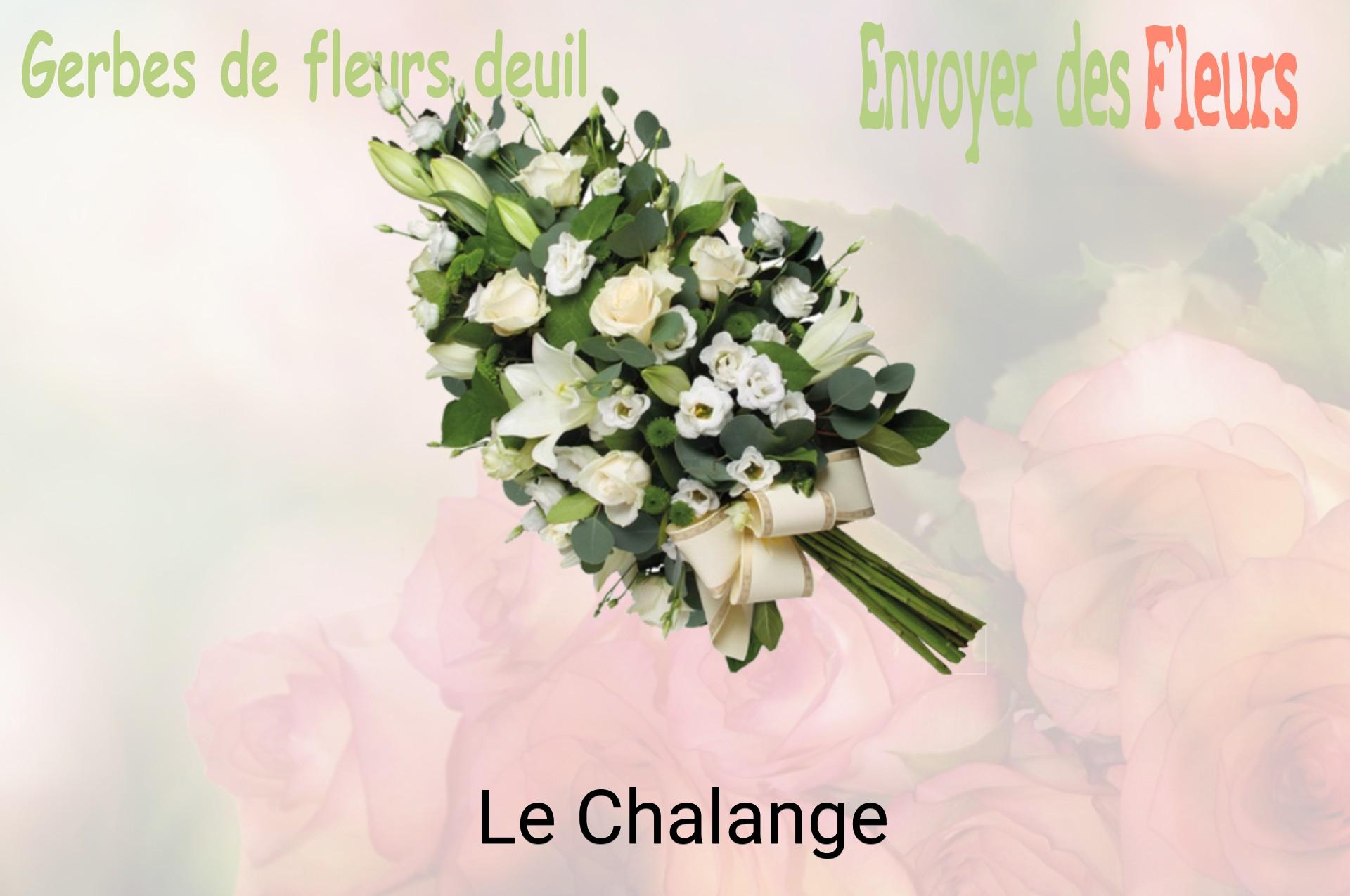 Gerbe de fleurs de deuil livrée à Le Chalange